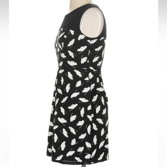 Jason Wu Miss Wu Black & White Delicate Leaf Print Mini Sleeveless Dress Size 0 - Picture 7 of 9